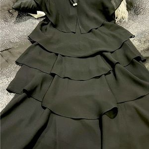 Dress. Black color ruffles dress,